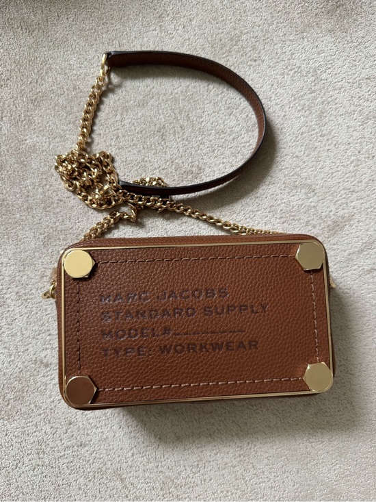 Marc Jacobs Handbags - Marc Jacobs Brown Leather Crossbody Card Case with Gold Hardware
